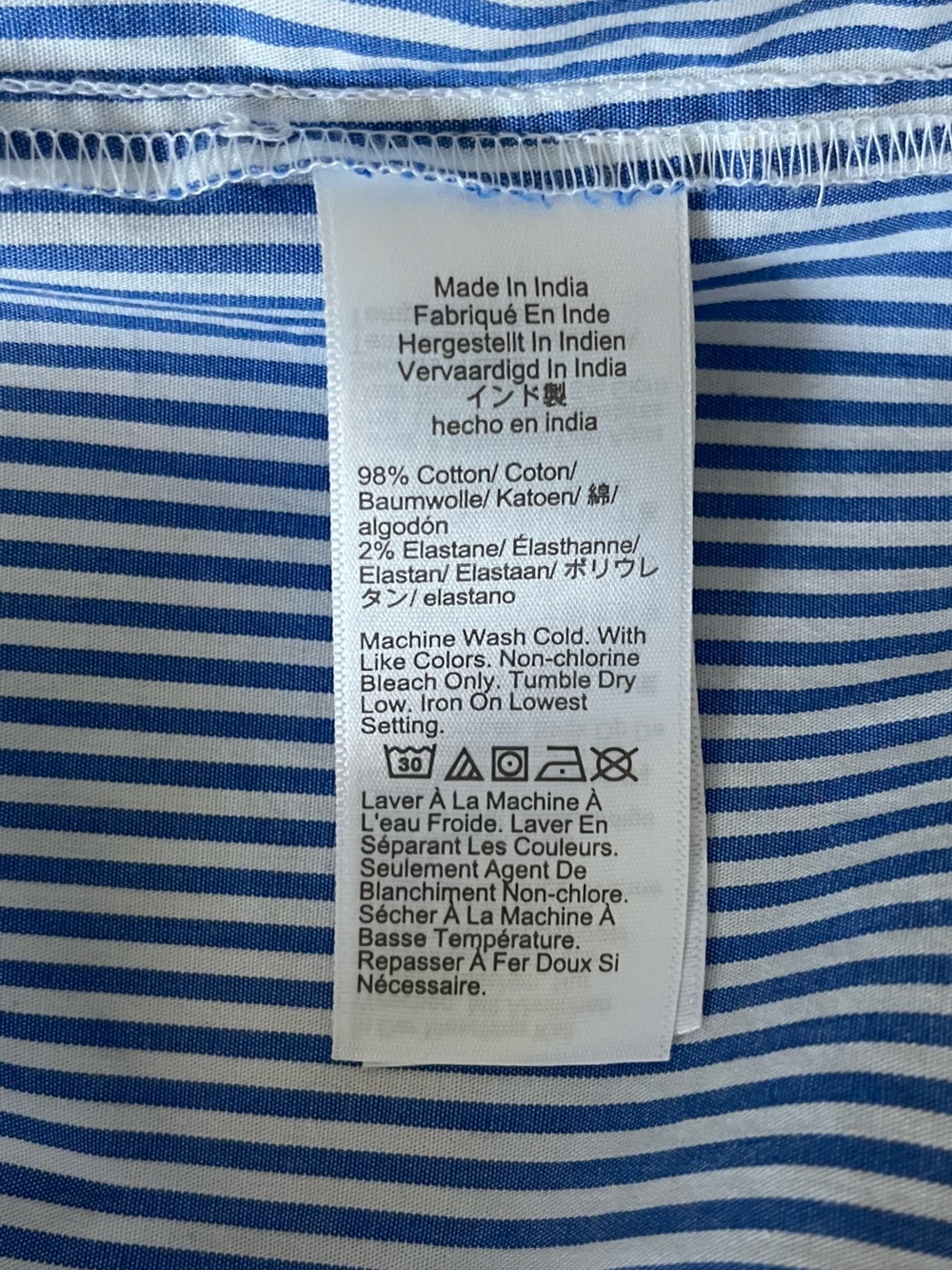 NWT J. Crew Striped Ruffle-Neck Sleeveless Top Blue White Cotton Tank Small - Picture 8 of 10